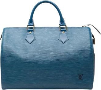 Louis Vuitton Pre-owned Speedy 35 - Dames - Vintage Handtas - Blauw - ONE Size - Leer - Vintage