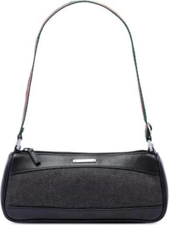 Gucci Pre-owned Vintage Denim Shoulder Bag - Dames - Vintage Schoudertas - Zwart - ONE Size - Denim - Vintage