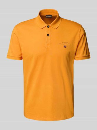 Napapijri Regular Fit Poloshirt mit Label-Stitching Modell elbas in GELB, Größe XL