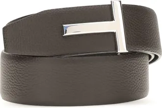 Tom Ford Mens Belt Reversible Leather Brown-Black Calf Brown/black