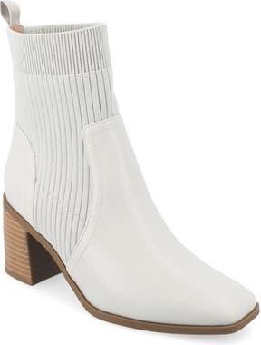 Journee Collection Harlowe Knit Bootie in Stone at Nordstrom Rack, Size 8.5