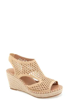 Gentle Souls Cody Espadrille Wedge Sandal in Croissant Suede at Nordstrom, Size 7.5