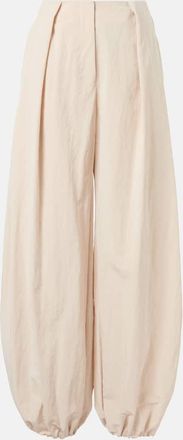 Jacquemus Calisson pleated mid-rise wide-leg pants