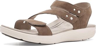 Aetrex Savannah Platform Sandals Womens Dress Sandals Taupe : EU 43 (US Womens 11.5-12) M (B), Leather