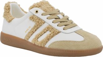 Back70 Womens Cloud Fur Sneaker In White Beige