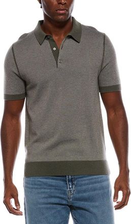 Vince Birdseye Wool-Blend Polo Sweater