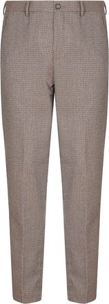 Seventy Fango Pied De Poule Technical Fabric Trousers