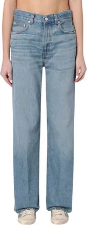 Haikure Straight Fit Jeans, female, Blue, W30, Korea Denim