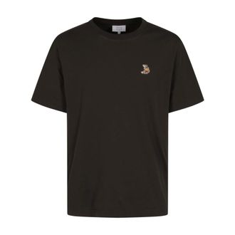 Maison Kitsun&eacute; T-Shirts, male, Brown, Size: XS Dreaming Fox Comfort Tee-Shirt