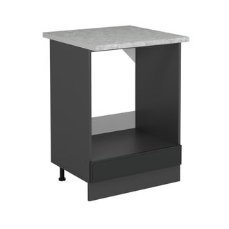 Vicco Armario Para Horno Empotrado R-line, Antracita Casa De Campo, 60 Cm Et M&aacute;rmol, Vicco