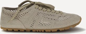 Balmain Sneakers Racer 45 in macram&eacute; Woman 40