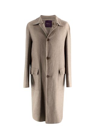 Asprey Beige Cashmere Long Coat Size S