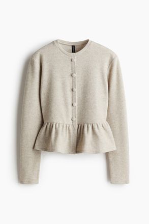 H&M Cardigan mit Peplum - Beige