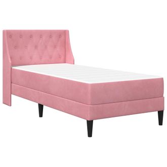 vidaXL Estructura De Cama Con Colch&oacute;n Rosa 100 X 200 Cm Terciopelo Vidaxl