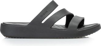 Crocs Sliders, female, Black, Size: 6 US Getaway Strappy Sandals