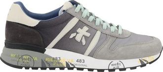 Premiata Sneakers, female, Gray, 12 UK, Suede Lace-Up Trainers with Textured Outsole