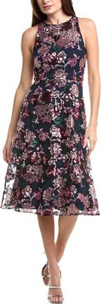 Adrianna Papell Sequin Tulle A-Line Dress