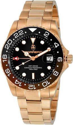 Torino Carrero Subaquatic GMT Quartz Black Dial Mens Watch C1R10BK-BKBNJ
