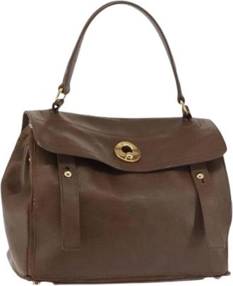 Saint Laurent Pre-owned Handbags, female, Brown, Size: ONE SIZE Pre-owned Leather Shoulder Bag