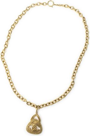 Chanel Pre-owned Womens CC Rope Triangle Pendant Necklace - Gold - One Size
