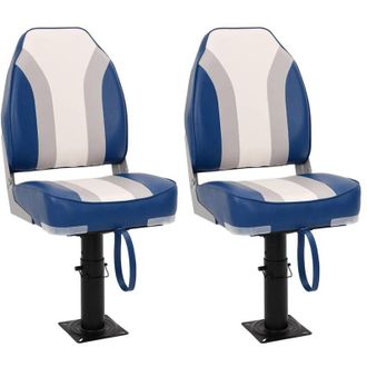 vidaXL Sillas Plegables Para Barco Con Respaldo Alto 2 Unidades Vidaxl