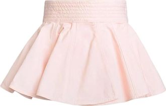 Alaia Cintur&oacute;n Peplum de Algod&oacute;n - Skirts - Mujer - Rosa - S