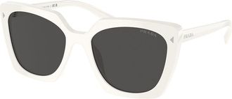 Prada PR 23ZSF Asian Fit 1425S0 Womens Sunglasses White Size 55