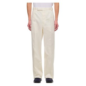 Thom Browne Heren, Broeken, Wit, Maat: L Katoen