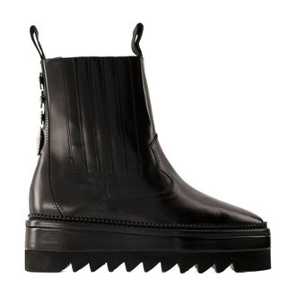 Toga Archives Metal-Studded Leather Boots - Black