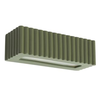 Sollux Lighting L&aacute;mpara de pared verde oliva cer&aacute;mica alt. 10 cm