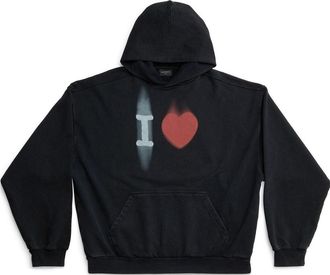 Balenciaga SS23 I love Balenciaga Hoodie Black 742603TOVH59034