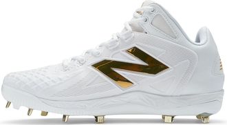 New Balance Ohtani 1 Cleats White Metallic Gold MSHOWT1