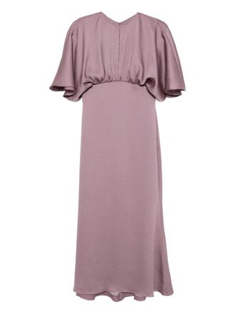 Amsale hammered satin dress - Pink
