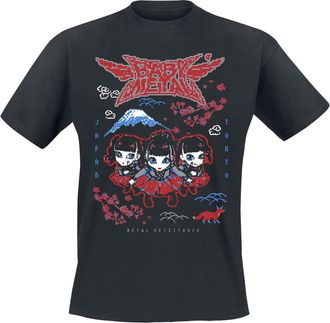 Babymetal Pixel Tokyo Men T-Shirt Black XXL, 100% Cotton, Regular