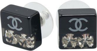 Chanel Metal Plastic Stud Earrings (Pre-Owned)