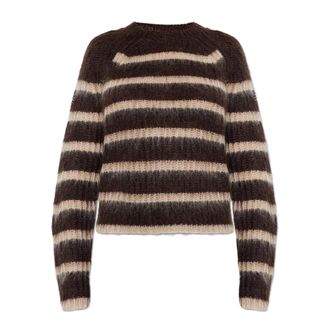 AllSaints Riga Sweater - Dames - Ronde hals truien - Bruin - L - Wol - Truien & Vesten