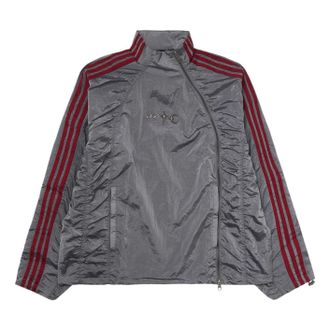 adidas x Thug Club Woven Logo Relaxed Track Jacket Asia Sizig Light Onix Silver Metallic KC2201