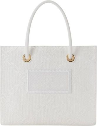 Elisabetta Franchi Tassen, Dames, Wit, ONE Size, Polyester, Tote Piccola