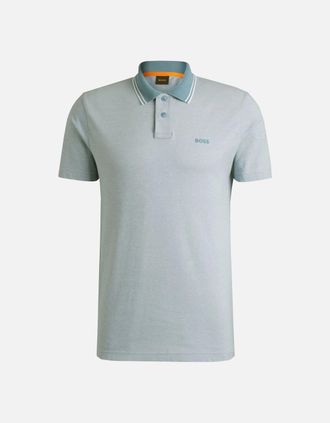 HUGO BOSS Mens Hugo Boss Mens Light Blue Peoxford Polo Shirt - Green - Size: 44