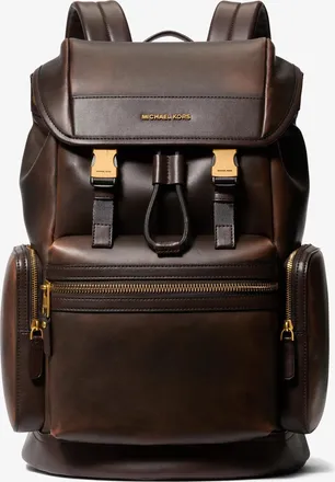 Michael Kors Hudson Burnished Leather Backpack