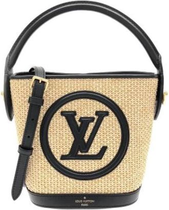 Louis Vuitton Pre-owned Raffia Bucket Bag - Dames - Vintage Tas - Beige - ONE Size - Vintage