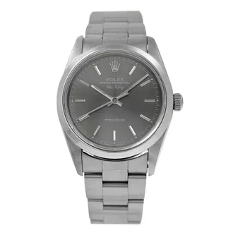 Rolex Pre-owned Rolex Air-King Automatic Chronometer Grey Dial Mens Watch 14000 GYSO