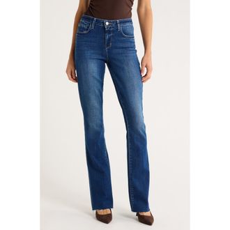 L'agence Ruth Raw Hem Straight Leg Jeans in Marvista at Nordstrom, Size 30