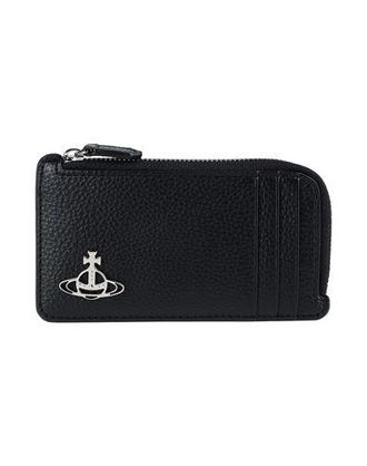 【VIVIENNE WESTWOOD】Orb Logo Flat Card Holder Black Flat Card Holder in BLACK | Vivienne Westwood®