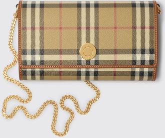 Burberry Borsa portafoglio mini in misto cotone check Burberry