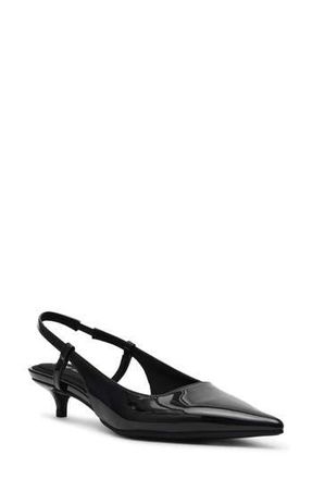 Anne Klein Shorty Slingback Pump in Black Patent at Nordstrom Rack, Size 5