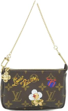 Louis Vuitton Brown Coated Canvas Pochette Pouch (Pre-Owned)