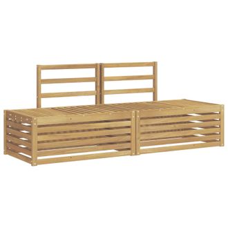 vidaXL Conjunto De Sof&aacute;s De Exterior 3 Pieza Blanco 182,5 X 63 X 73 Cm Vidaxl