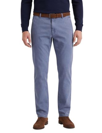 Meyer Katoenen broek Meyer Roma blauw gem&ecirc;leerd