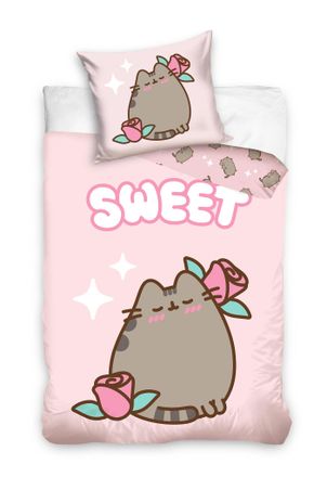 OEM Juego De Cama De Algod&oacute;n 140x200 Pusheen So Sweet Rose